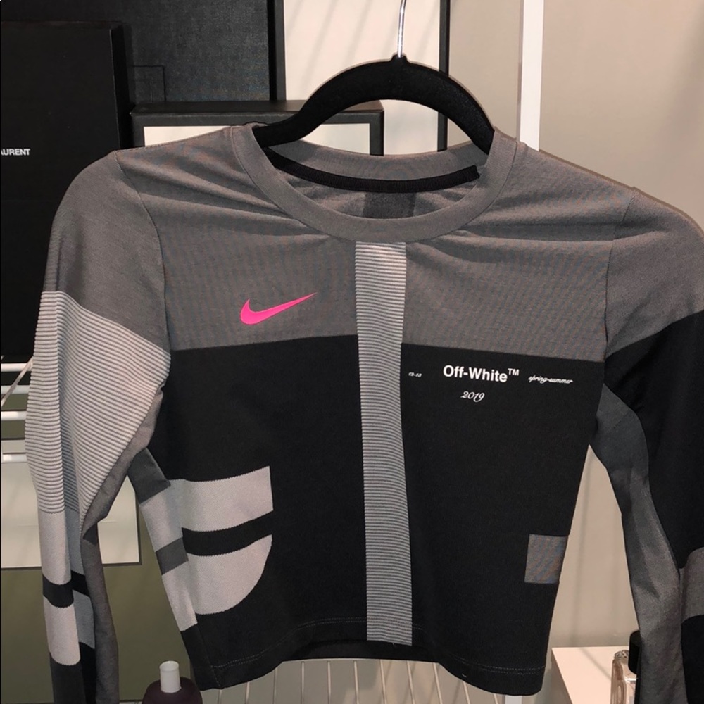 OFF-WHITE x Nike Women's Easy Run Top Vast Grey